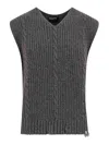 Enfants Riches Deprimes Cachemere Vest With Destroyed Effect In Gray