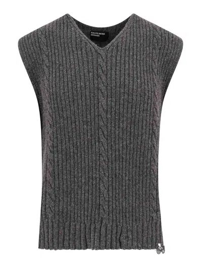 ENFANTS RICHES DEPRIMES CASHMERE VEST WITH DESTROYED EFFECT