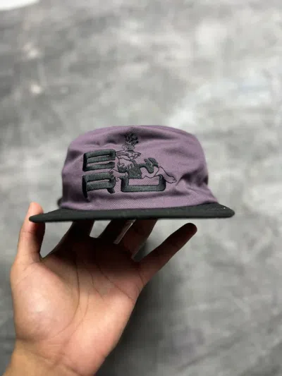 Pre-owned Enfants Riches Deprimes Cat Logo 5 Panel Hat In Grape