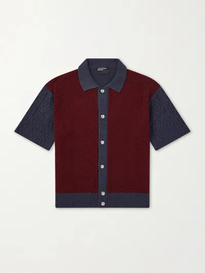 Enfants Riches Deprimes Che Cashmere Cardigan In Burgundy