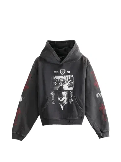 Enfants Riches Deprimes Cherry Distressed Hoodie In Gray