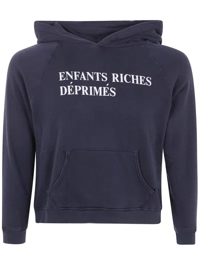 Enfants Riches Deprimes Enfants Riches Déprimés Classic Logo Shrunken Hoodie Clothing In Blue