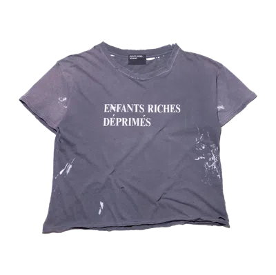 Enfants Riches Deprimes Classic Logo T-shirt In Paint Grey
