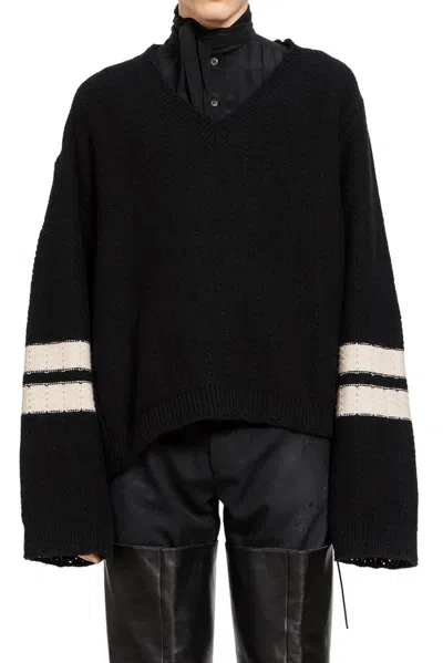 Enfants Riches Deprimes Enfants Riches Déprimés Collegiate Striped V In Schwarz