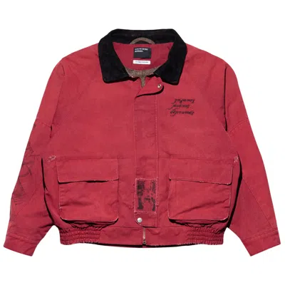Pre-owned Enfants Riches Deprimes Enfants Riches Déprimés Constructivist Hunting Jacket 'faded Red' | Men's Size Xl