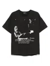 Enfants Riches Deprimes Reflection Black Vintage-effect T-shirt In Black