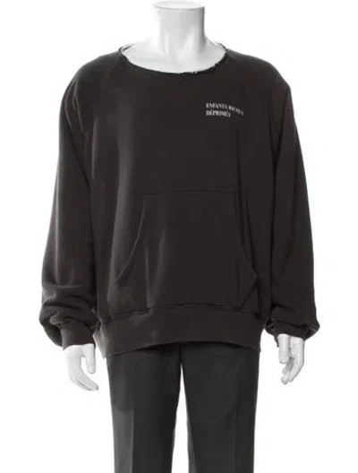 Pre-owned Enfants Riches Deprimes Crew Neck Long Sleeve Sweatshirt In Brown