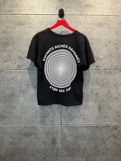 Pre-owned Enfants Riches Deprimes Cry For Help Spiral T Shirt In Black