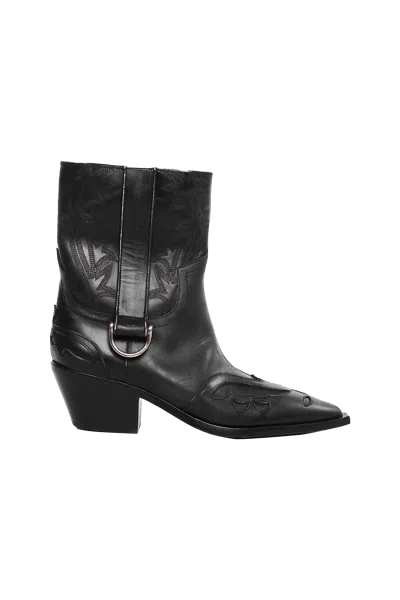 Enfants Riches Deprimes Cut-off Cowboy Boot In Black