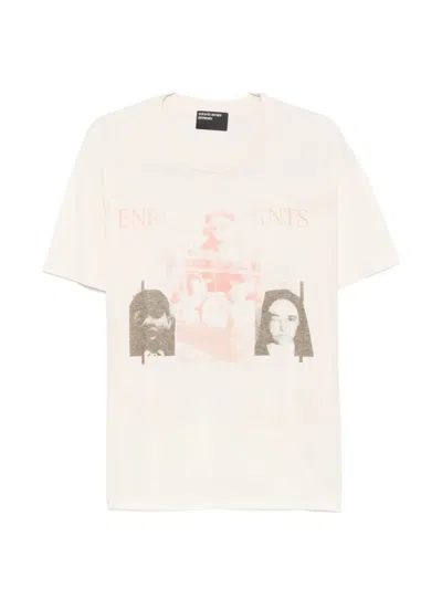 Enfants Riches Deprimes Distressed Graphic-print T-shirt In Neutral