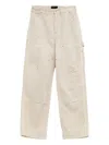 Enfants Riches Deprimes Distressed Herringbone Trousers In Neutral