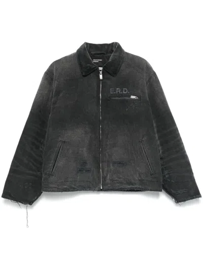 Enfants Riches Deprimes Distressed Jacket In Black