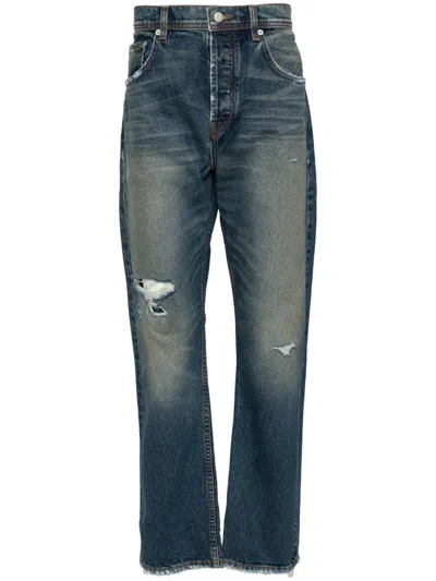 Enfants Riches Deprimes Distressed Washed T-shirt In Blue