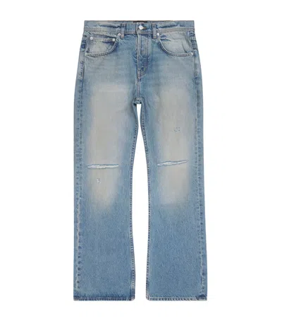 Enfants Riches Deprimes Distressed Wide-leg Jeans In Blue