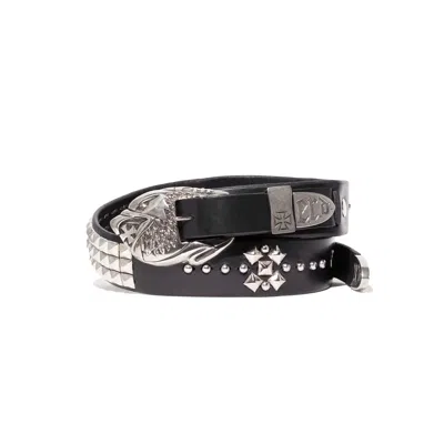 Enfants Riches Deprimes Double Eagle Buckle Belt Texas Serenade In Black