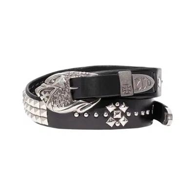 Pre-owned Enfants Riches Deprimes Enfants Riches Déprimés Double Eagle Buckle Belt Texas Serenade 'black' | Men's Size Xxxs