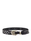 Enfants Riches Deprimes Eagle Petit Iron Leather Belt In Black