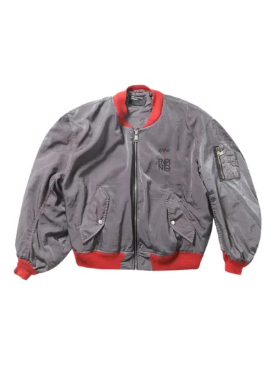 Enfants Riches Deprimes Embroidered Bomber Jacket In Gray