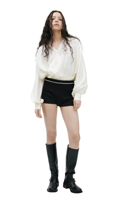 Enfants Riches Deprimes Embroidered Logo Shorts In Black