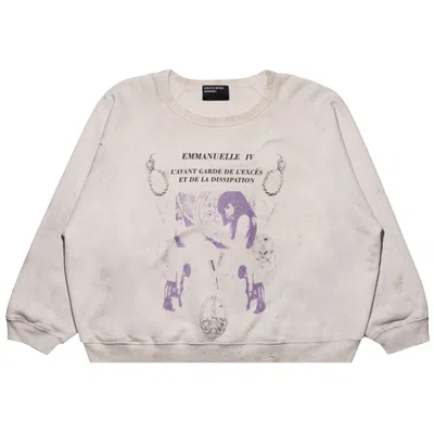 Pre-owned Enfants Riches Deprimes Enfants Riches Déprimés Emmanuelle Iv Raglan Crewneck Sweatshirt 'dirty White' | Men's Size M