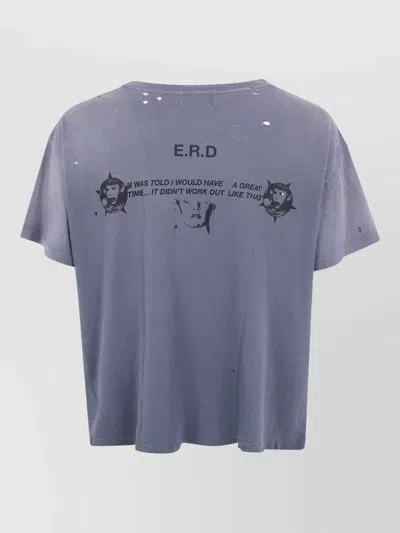 Enfants Riches Deprimes Endless Dream Graphic Raw Edge T Shirt In Blue