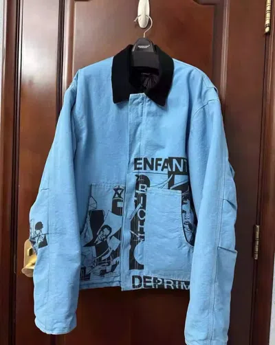 Pre-owned Enfants Riches Deprimes Enfant Riches Deprime Painters Jacket In Blue