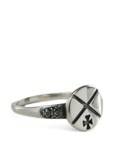 Enfants Riches Deprimes Engraved-motif Signet Ring In Metallic
