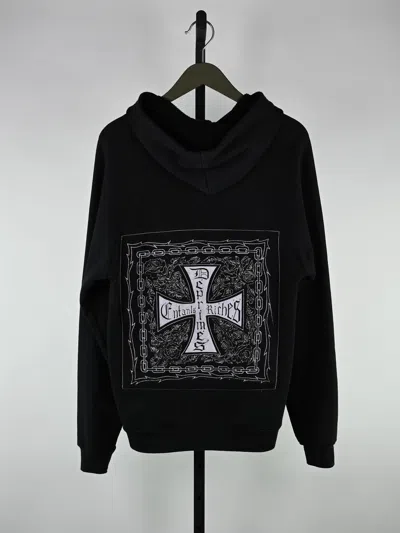 Pre-owned Enfants Riches Deprimes Erd Cross Hoodie Sweatshirt In Black