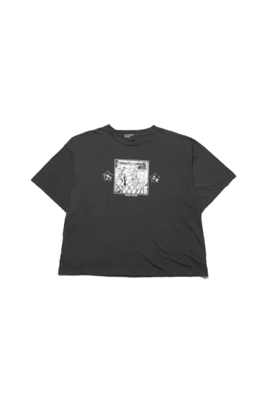 Enfants Riches Deprimes Heaven Will Burn Your Eyes Printed Cotton-jersey T-shirt In Black