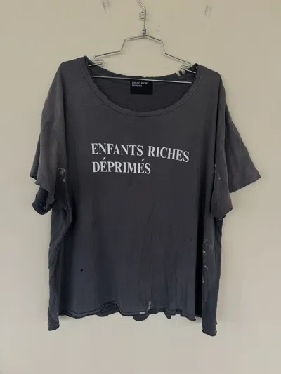Pre-owned Enfants Riches Deprimes Erd Logo Thrashed Tee