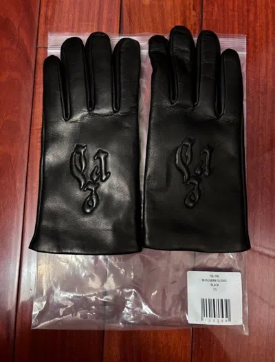 Pre-owned Enfants Riches Deprimes Erd Sheepskin Gloves In Black