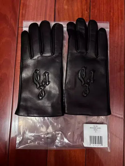 Pre-owned Enfants Riches Deprimes Erd Sheepskin Gloves In Black