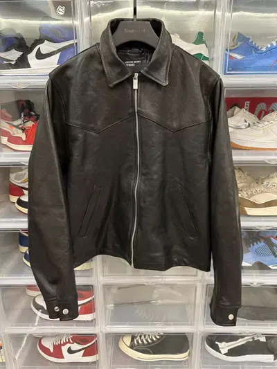 Pre-owned Enfants Riches Deprimes Erd Western Leather Jacket In Black