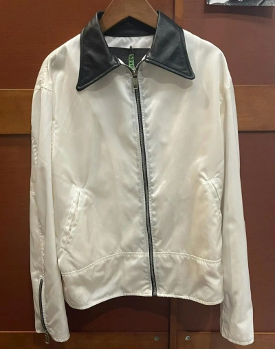 Pre-owned Enfants Riches Deprimes Erdsilk Checkerboard Leather Jacket In White