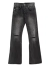 Enfants Riches Deprimes Flared Denim Cotton Jeans In Black