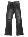 Enfants Riches Deprimes Flared Denim Cotton Jeans In Gray