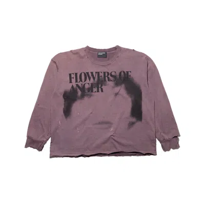 Enfants Riches Deprimes Flowers Of Anger Long Sleeved T-shirt In Purple