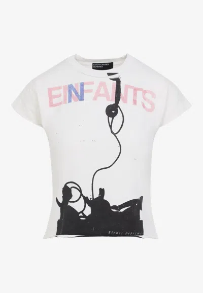 Enfants Riches Deprimes Forget To Answer Shrunken T-shirt In White