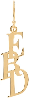 Enfants Riches Deprimes Gold Small Monogram Single Earring In Gold