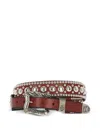 Enfants Riches Deprimes Goodbye Frank Buckled Studded Belt In Brown