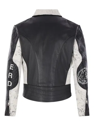 Enfants Riches Deprimes Grained Leather Jacket In Black