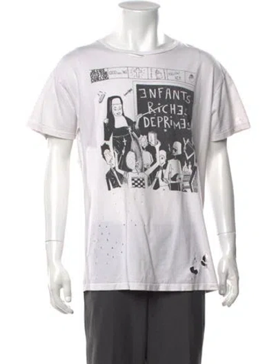 Pre-owned Enfants Riches Deprimes Graphic Print Crew Neck T-shirt In White