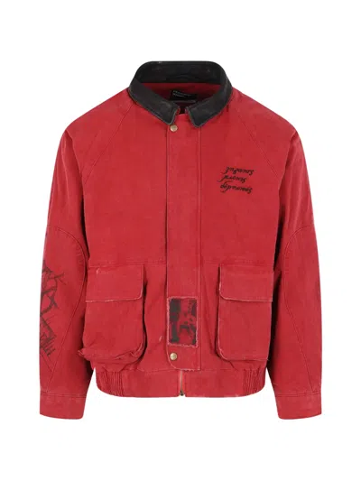 Enfants Riches Deprimes Graphic-print Jacket In Red
