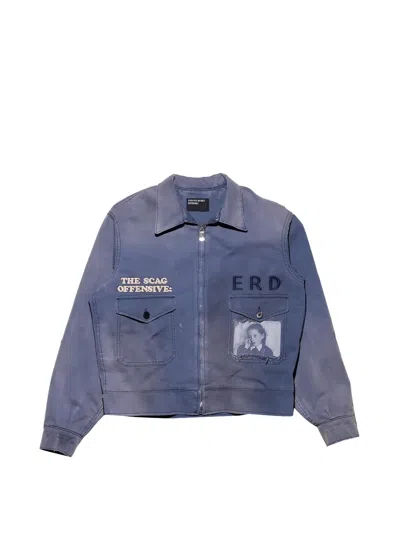 Enfants Riches Deprimes Graphic-print Embroidered Jacket In Blue