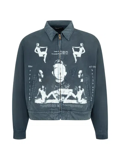 Enfants Riches Deprimes Graphic-print Jacket In Blue
