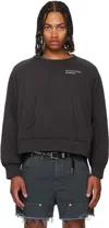 Enfants Riches Deprimes Gray Lined Raglan Logo Sweatshirt In Gray