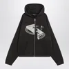 Enfants Riches Deprimes Holy Bible Assemblage Printed Cotton-jersey Zip-up Hoodie In Black