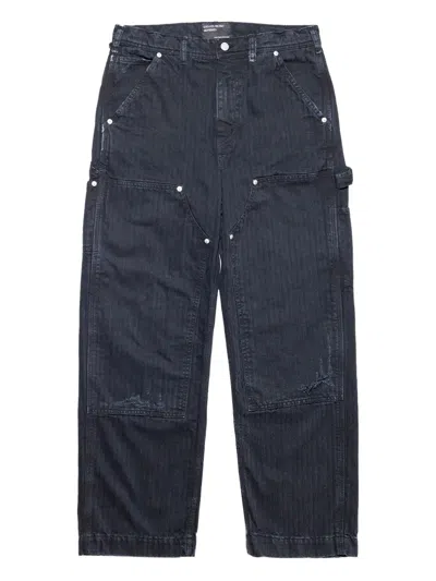 Enfants Riches Deprimes Knee-patch Striped-pattern Pants