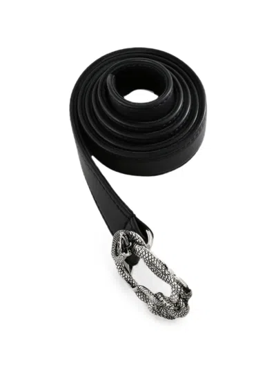 Enfants Riches Deprimes Large Snake-buckle Leather Belt In Black