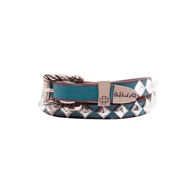 Enfants Riches Deprimes Leather Belt In Blue